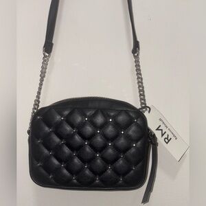 Rebecca Minkoff Black Quilted Studded Purse/Crossbody with Chain Strap